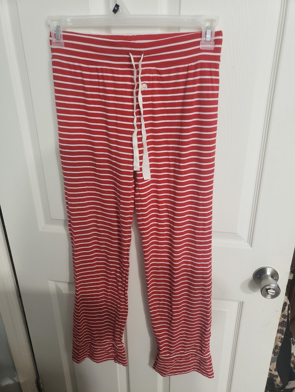 J. Crew Red and White Striped Lounge Pants Size XXS